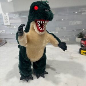 Vintage 1987 Jamina World Rex (Godzilla-Style) Battery-Operated Plush – 12”
